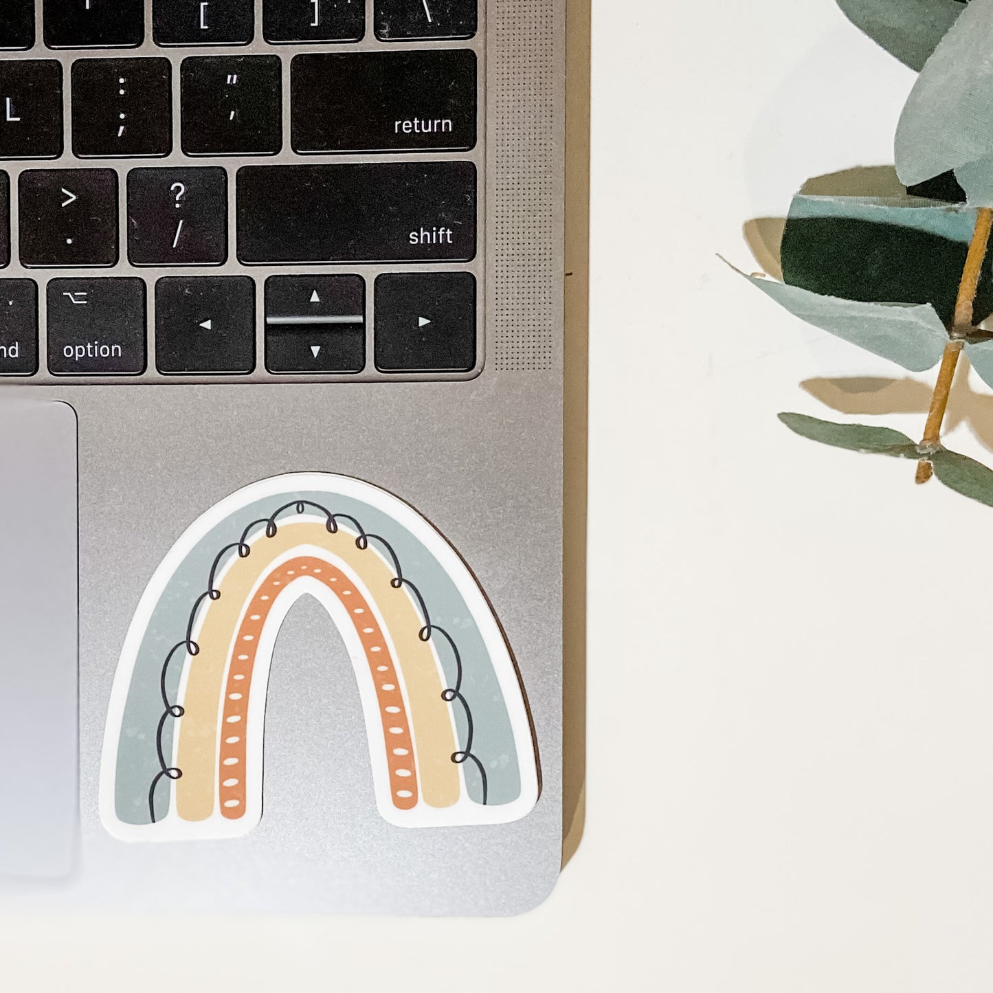 Boho Rainbow Sticker (Teal)