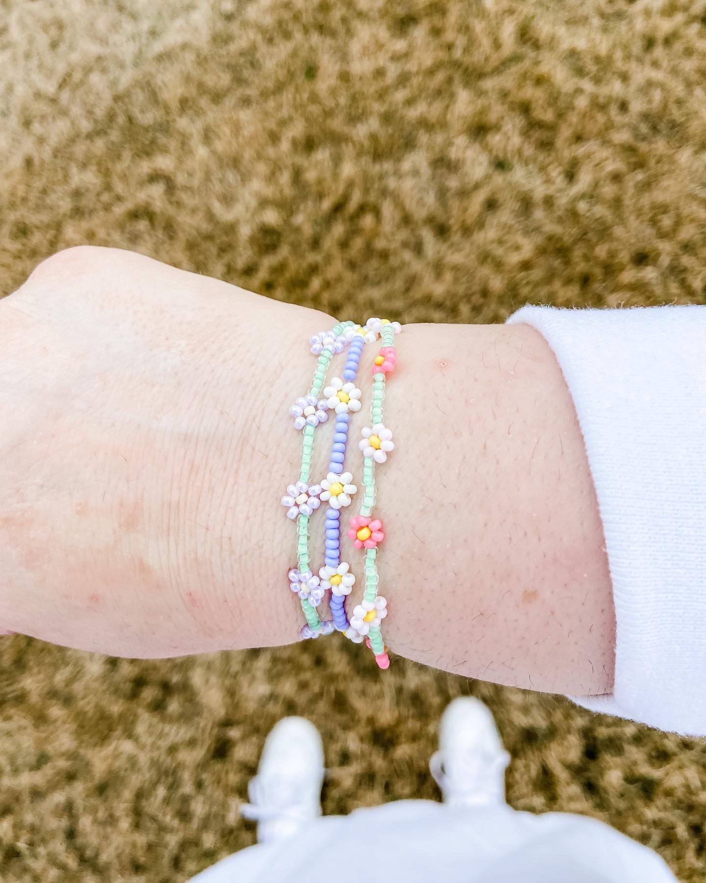 Periwinkle Daisy Bracelet/Anklet