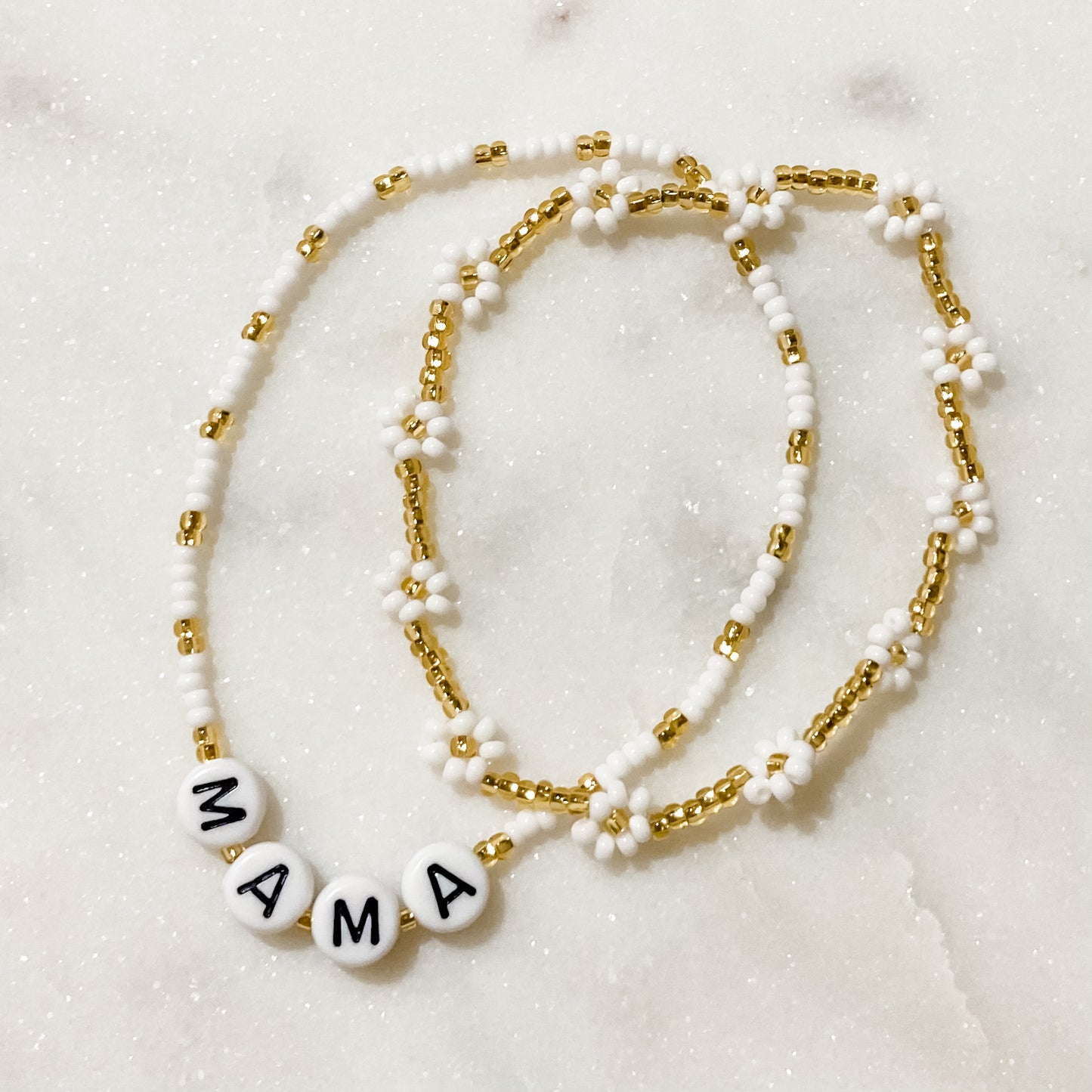 Gabby Silver & White Bracelet/Anklet