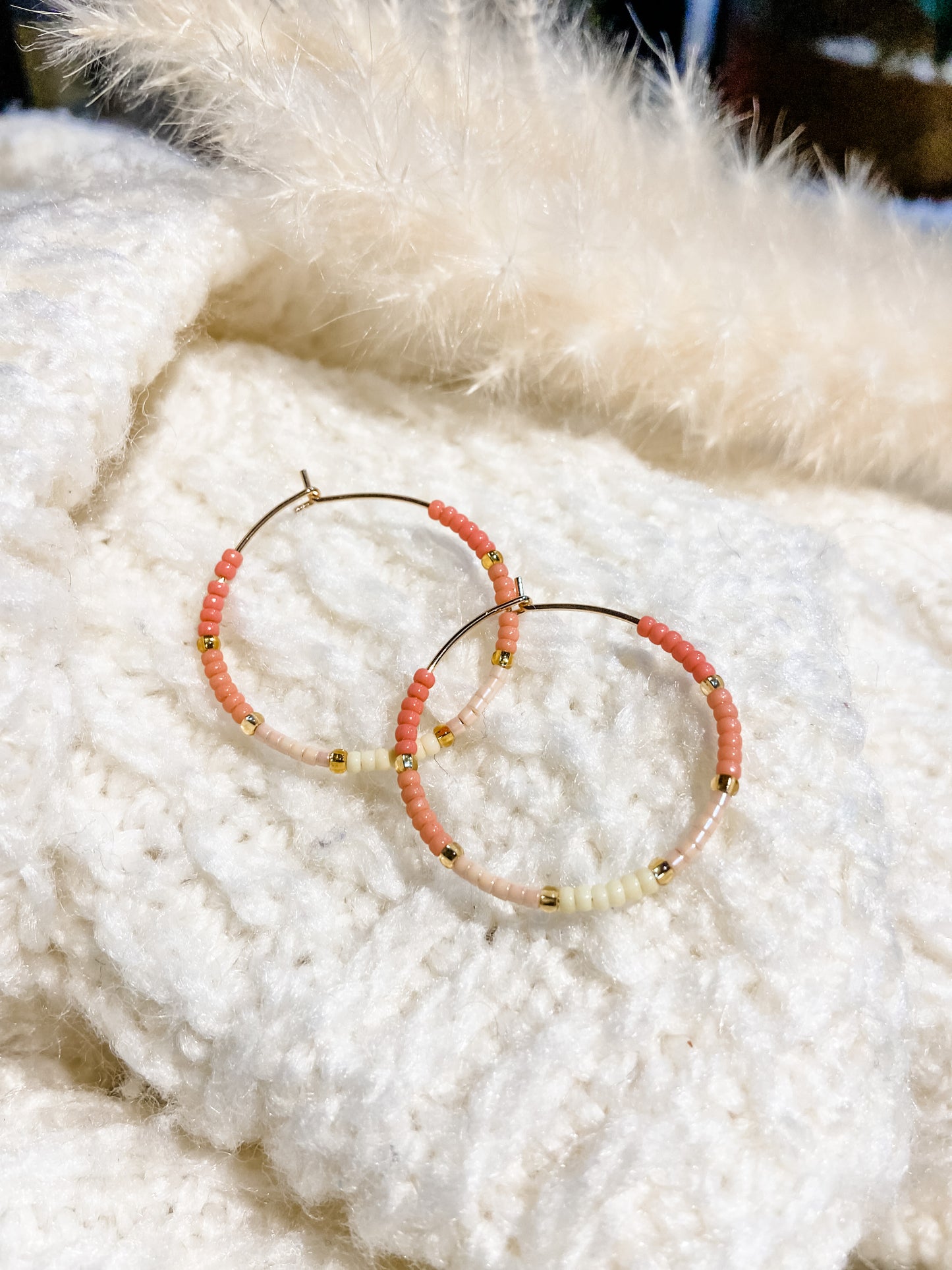 Boho Babe Beaded Hoop Earrings